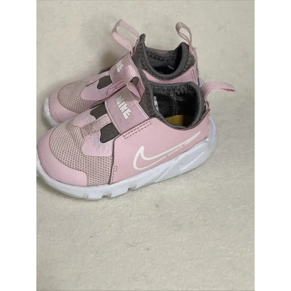 Kids' Nike Flex Runner 2 DJ6039-600 Girls Pink Foam/Grey Toddler Shoe Size 6c